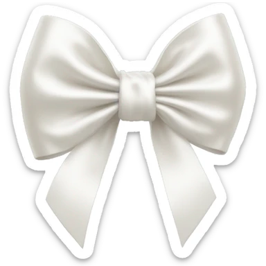 white satin bow sticker