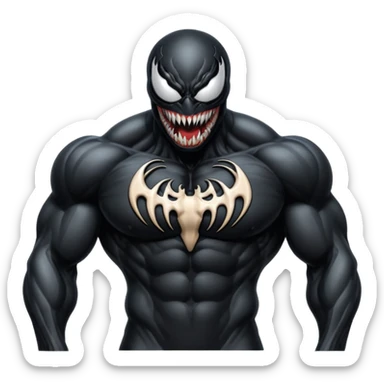 Venom full black sticker