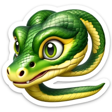 cute snake head sticker