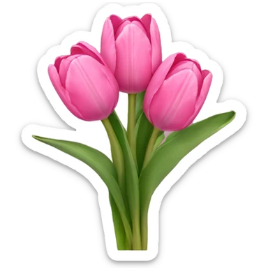 Pink tulip bouquet  sticker