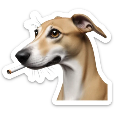 Greyhound smoking sticker