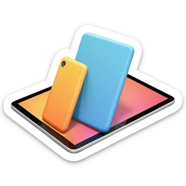 A few 3D cartoon tablets arranged in a neat line, soft shadow below, minimal white background, smooth texture, Memoji-style rendering. sticker