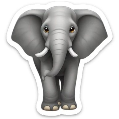 Elefante con orejas enormes sticker