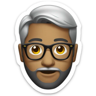 Indian dj with glasses sticker