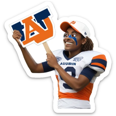 Auburn University super sports fan sticker