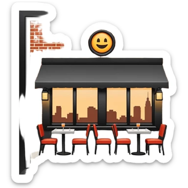 restaurant por fuera sticker
