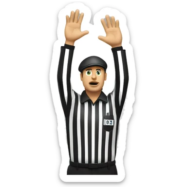Referee touchdown signal  sticker
