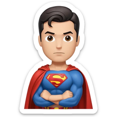 superman with cape sticker