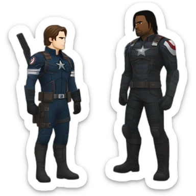 winter soldier marvel and falcon marvel sticker