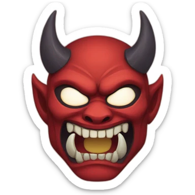 demon oni mask sticker