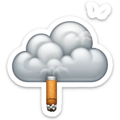 Cigarette Smoke Curl sticker