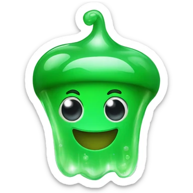green happy jelly sticker