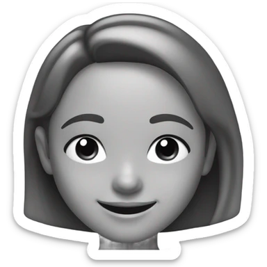 smiling girl in monochrome sticker