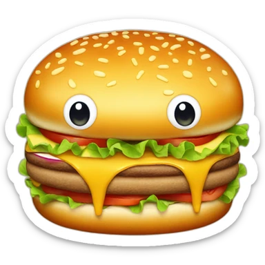 A super fat juicy cheeseburger sticker