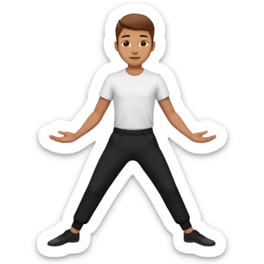 male dance choreographer with pants and shirt sticker