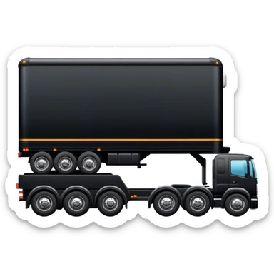 Black Semi trailer sticker