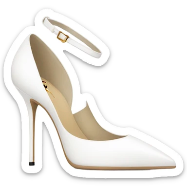 Ysl white high heel sticker