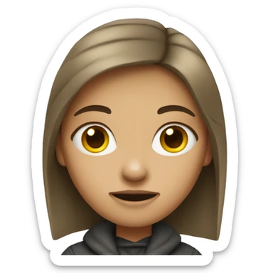 a girl who hates another sticker