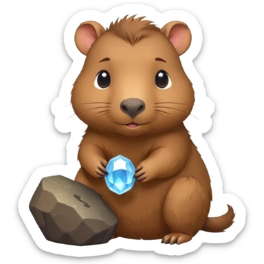 baby capypara with magical stone


 sticker