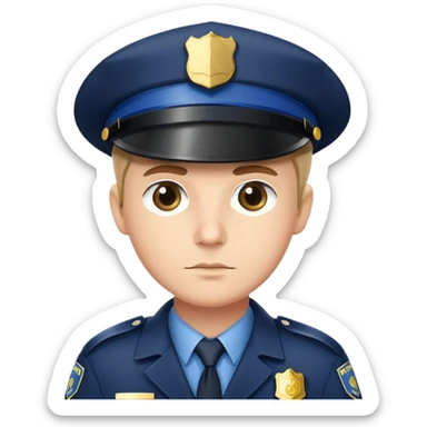Detective with a police cap sticker