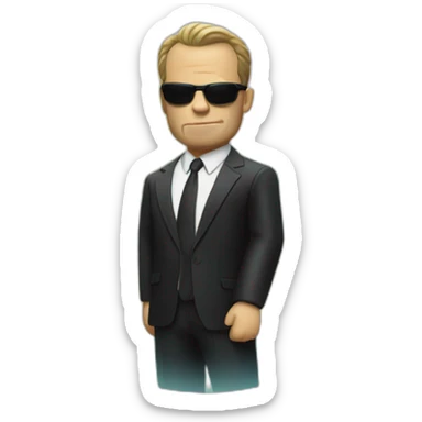 agent Smith at the beach sticker