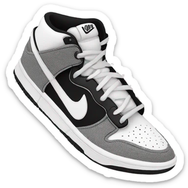 Black and white dunks  sticker
