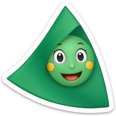 Triangle green flag sticker