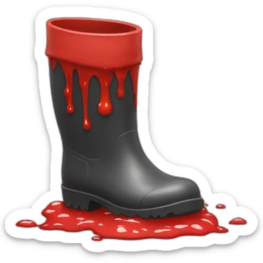 bloody rubber boots sticker