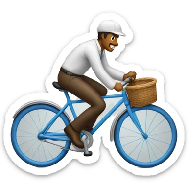 Un caballo montando un bicicleta  sticker