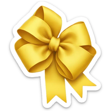Yellow bow  sticker