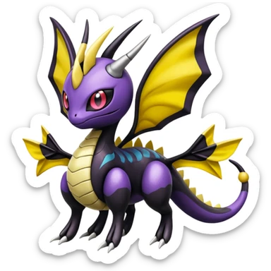 Meloetta-Giratina-Noibat-Pokémon-Fakémon-fusion-hybrid-creature sticker