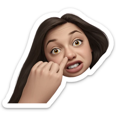 realistic portrait of girl sticker