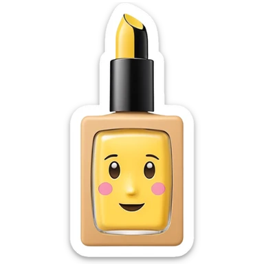 yellow makeup concealer packaging sticker