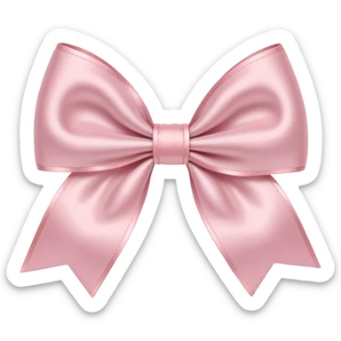light pink bow on light pink bow sticker