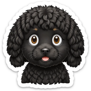 black cockapoo sticker