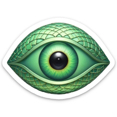 Evil eye but replace the blue with light green sticker