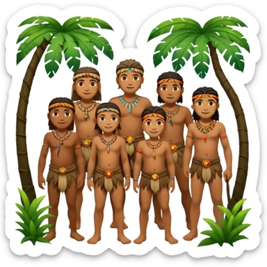 Jungle people sticker