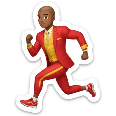 African American The Flash superhero in running pose sticker