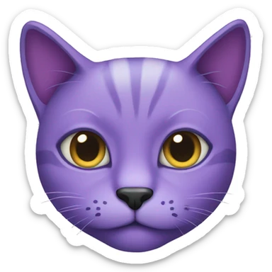 purple cat sticker