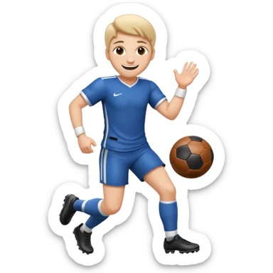 personne qui joue au foot, style emoji Apple sticker