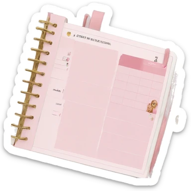 Sophisticated Pink Day Planner sticker