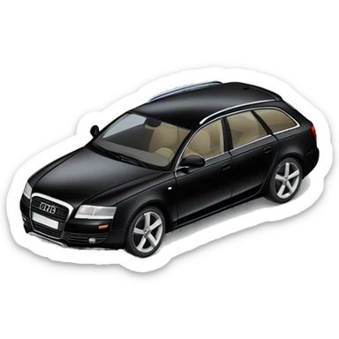 Black audi a6 c6 avant with black windows sticker
