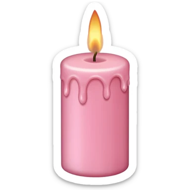 make a candle in girly with light pink tones. sticker