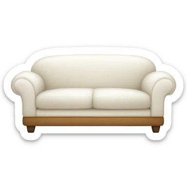 Cozy white sofa with blanket sticker