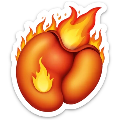 Fire burning in the stomach sticker
