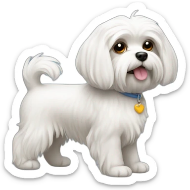 A Maltese dog sticker