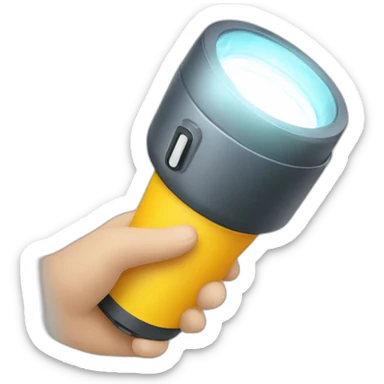 Flashlight in hand sticker