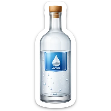 vodka bottle without ice sticker