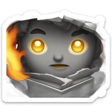 flaming gpu goes brrrrrrr sticker