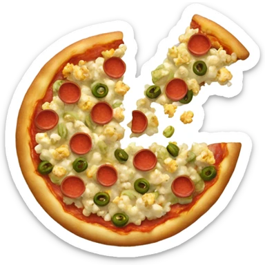 Pepperoni pickle popcorn pistachio papaya party pizza sticker
